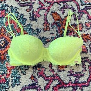 Neon yellow Victoria’s Secret Pink Bra!